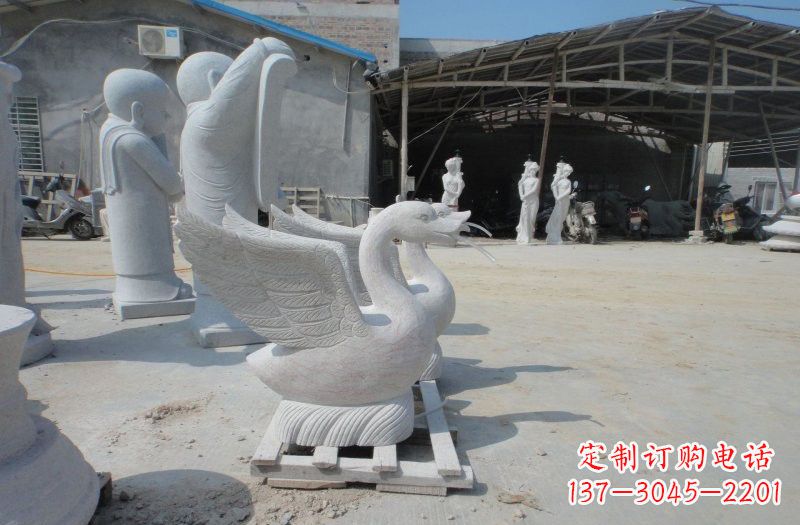 甘肃中领雕塑:独具特色的天鹅喷水雕塑