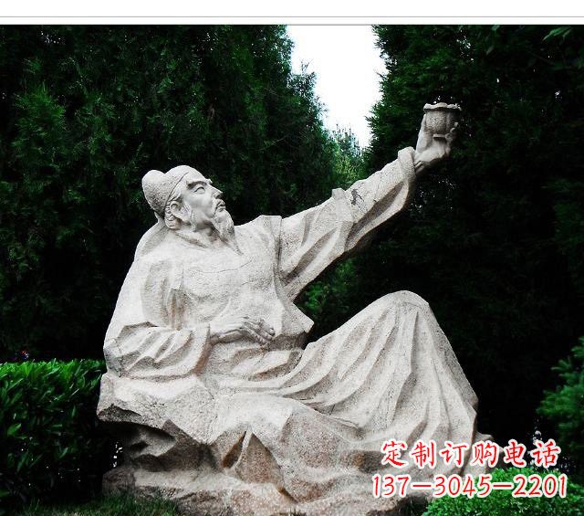 甘肃百花齐放的李白雕塑
