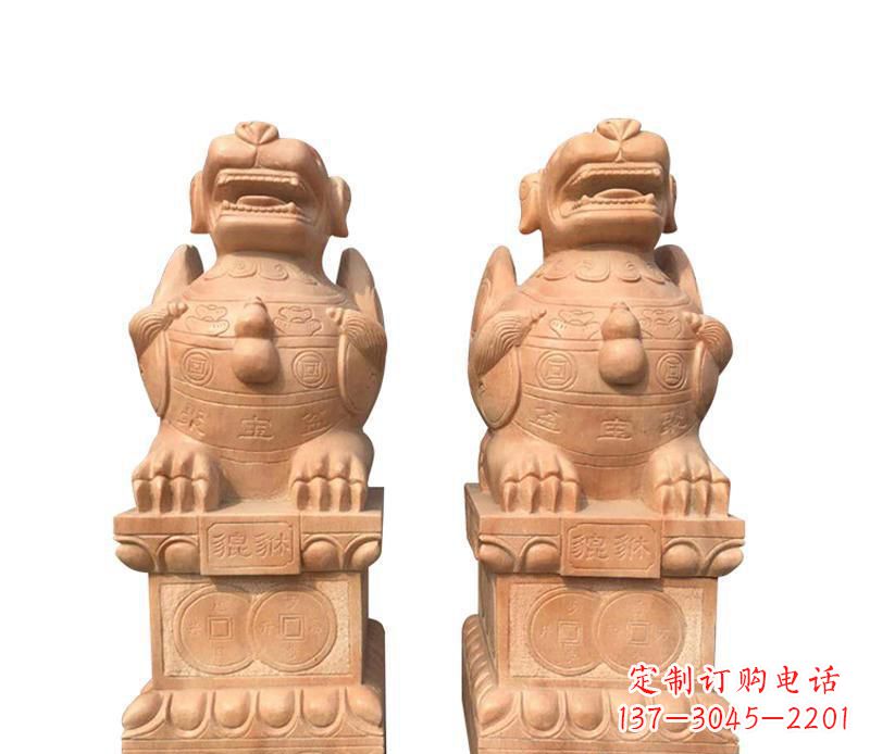 甘肃石雕古代神兽貔貅雕塑