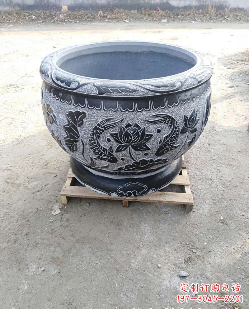 甘肃独特雕花盆,精美别致的家庭装饰
