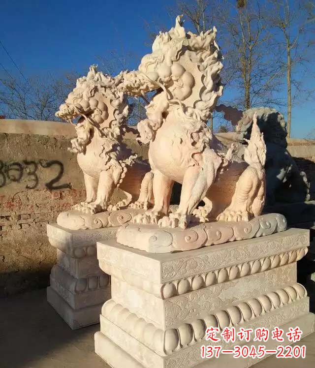 甘肃完美的石雕-麒麟雕塑