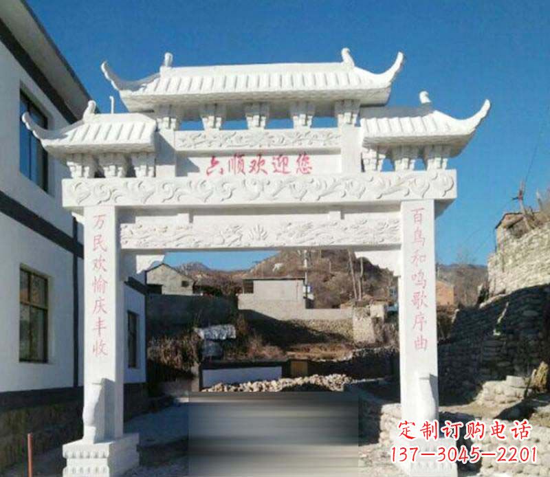 甘肃牌坊雕塑:为景观增添独特灵气