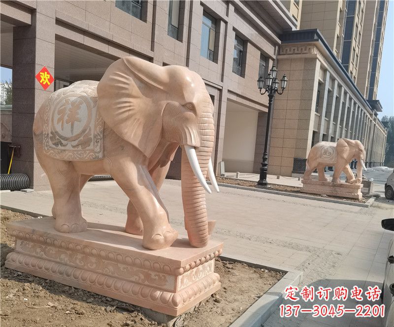 甘肃石雕卷鼻大象