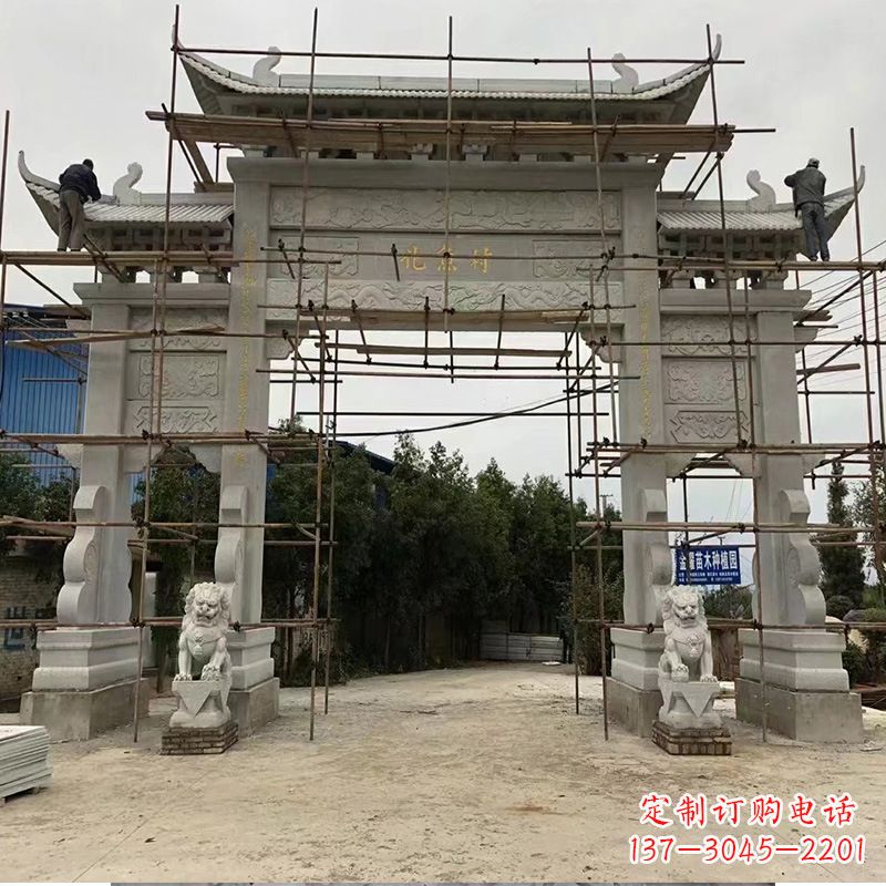 甘肃领雕为您定制优雅牌坊雕塑