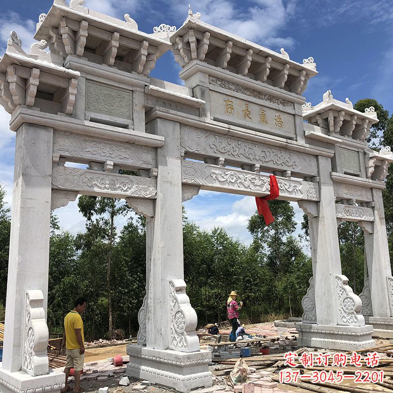 甘肃石雕牌坊陵墓雕塑,让你的家族历史永载史册