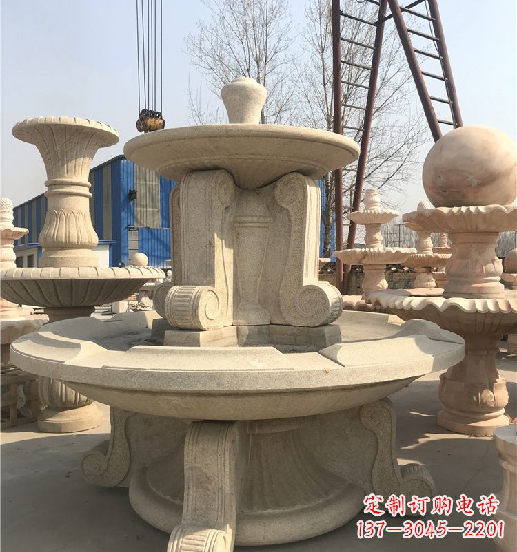 甘肃石雕喷泉池:定制精美的雕塑水池