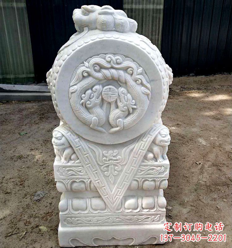 甘肃精致麒麟,点亮门墩
