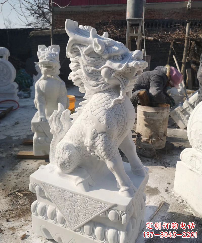 甘肃正宗古典麒麟神兽招财动物雕塑