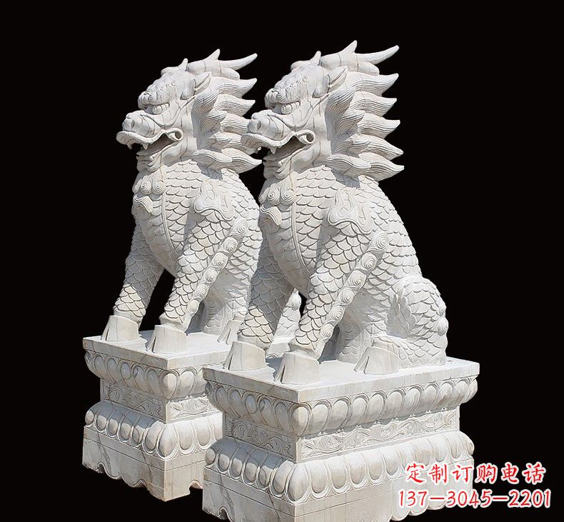 甘肃中领雕塑推出麒麟雕塑一对
