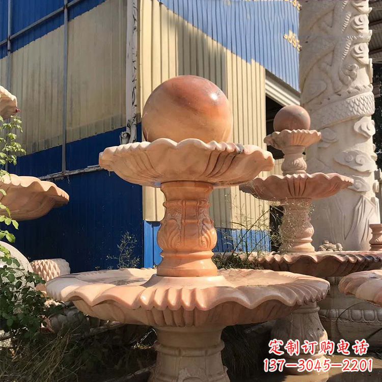 甘肃石雕五福临门风水球