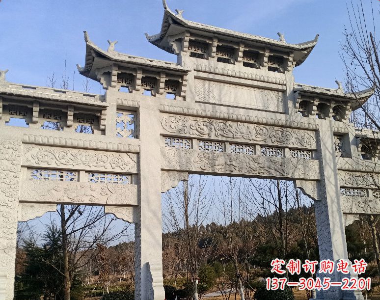 甘肃石雕乡村牌坊