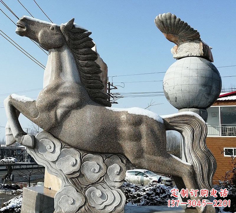甘肃石雕祥云奔马