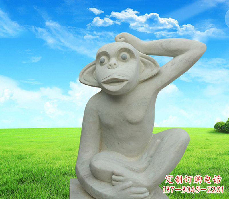 甘肃石雕小猴子