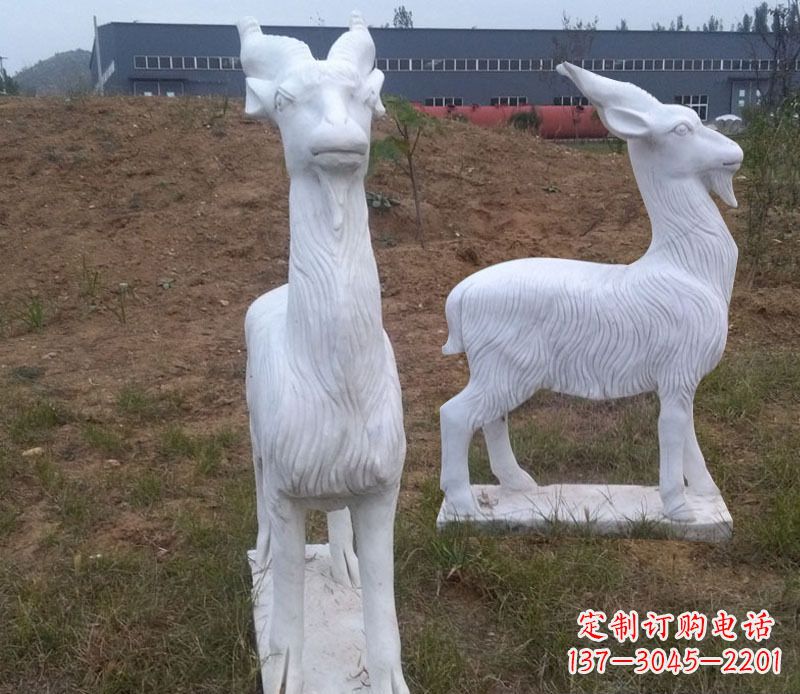 甘肃石雕羊动物雕塑