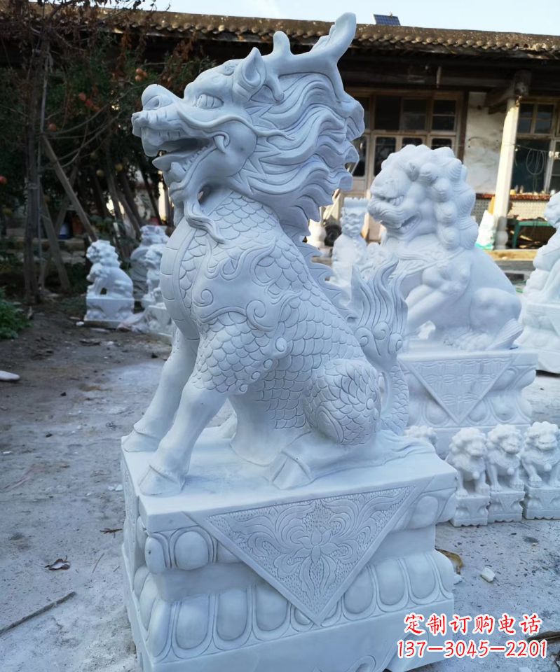 甘肃石雕镇宅麒麟动物雕塑