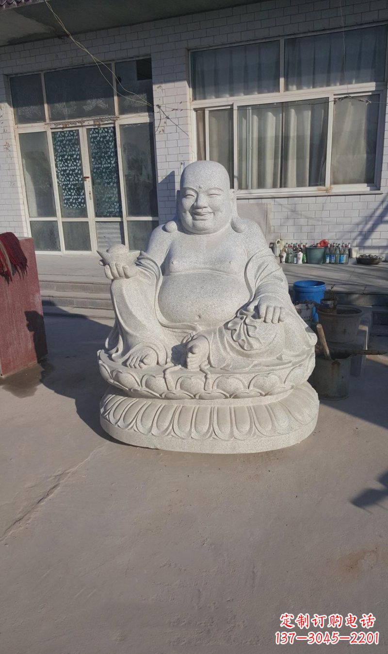 甘肃石雕坐式弥勒佛