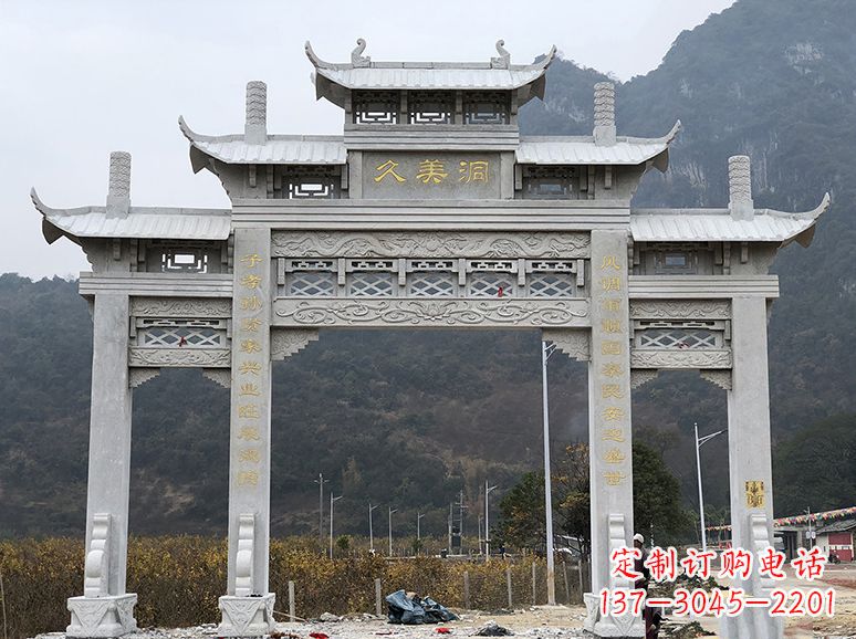 甘肃石牌坊 石雕