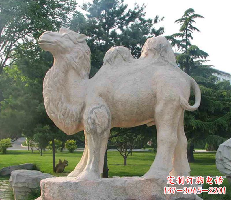 甘肃石头骆驼雕塑