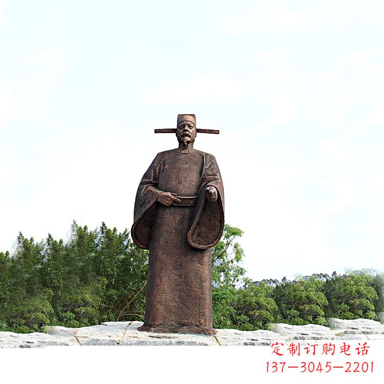 甘肃世界法医学鼻祖纯铜宋慈公园景区终归历史名人雕像
