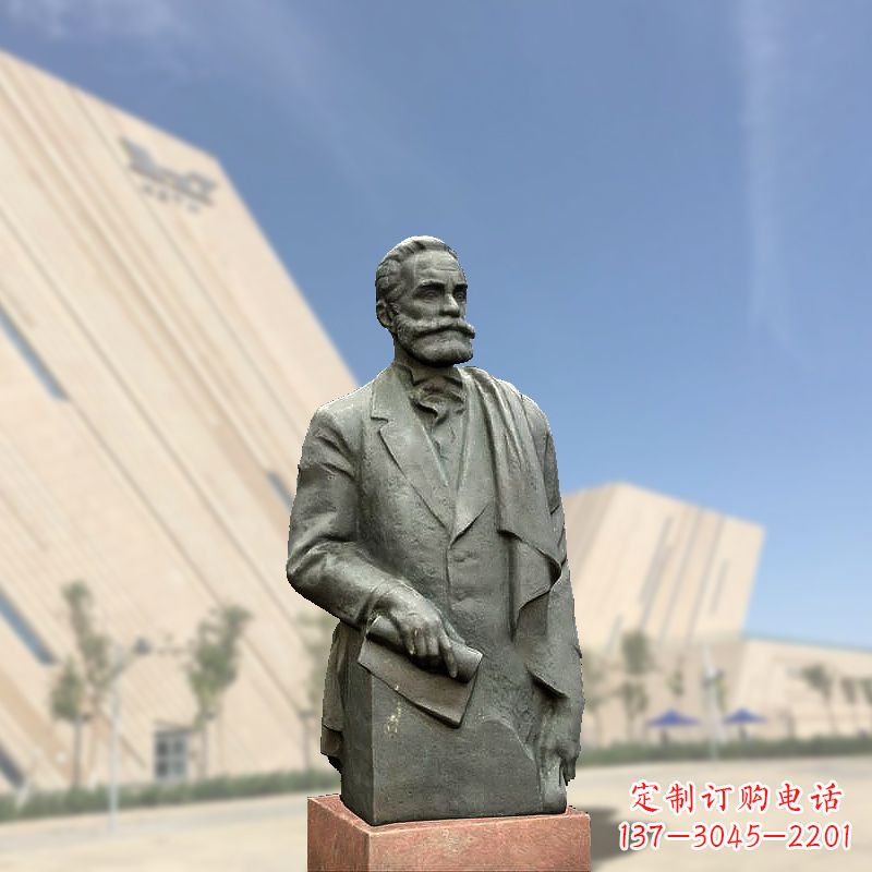 甘肃世界名人“黄色炸药”的发明者诺贝尔半身像雕塑