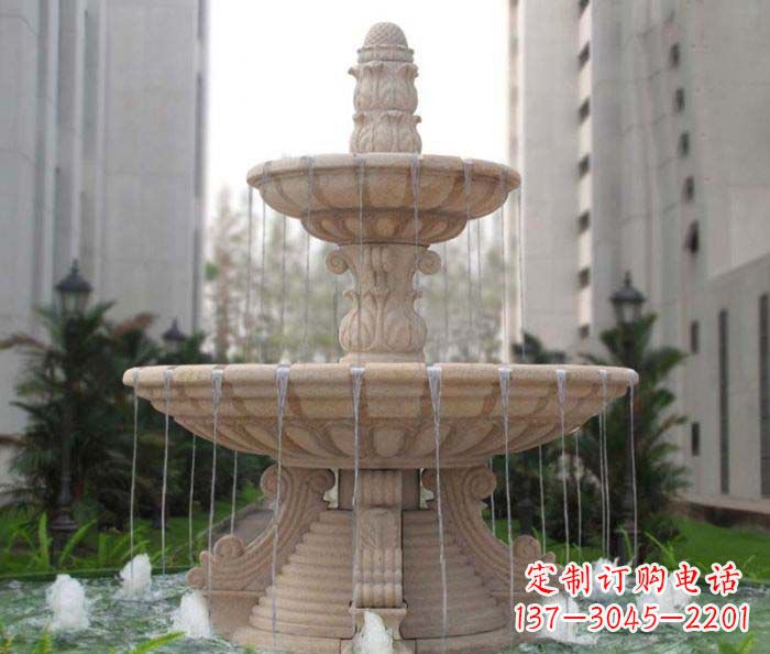 甘肃双层喷泉小区石雕