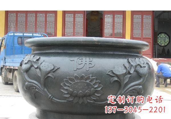 甘肃水缸寺庙铜雕 (2)