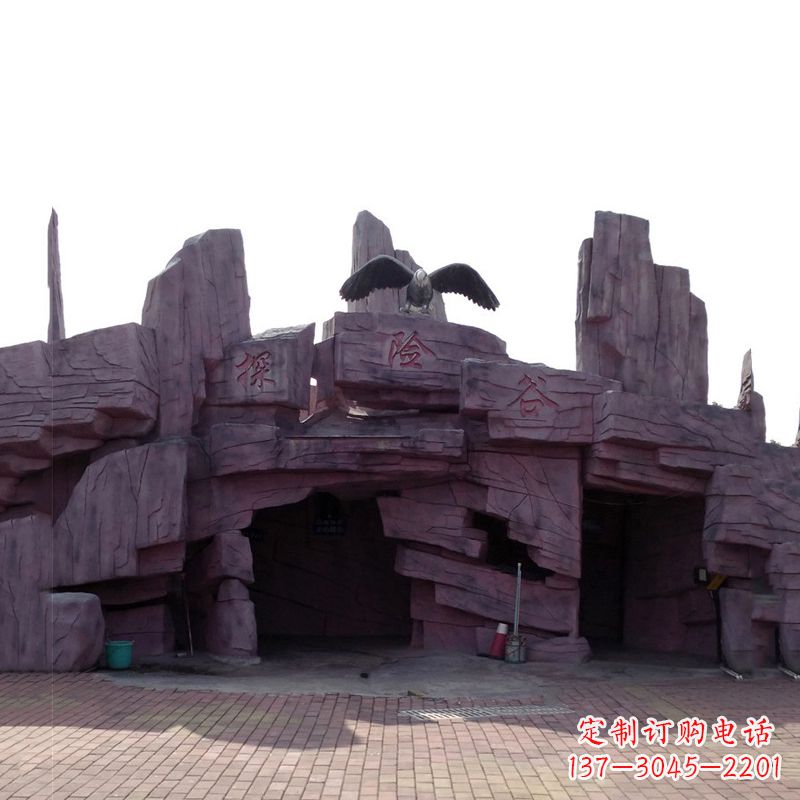 甘肃水泥塑石大门景观假山