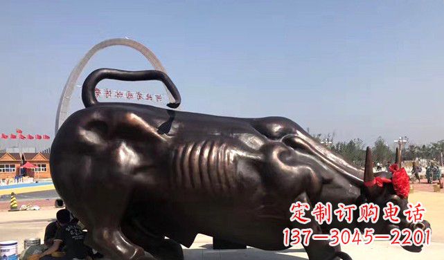 甘肃水牛铜雕