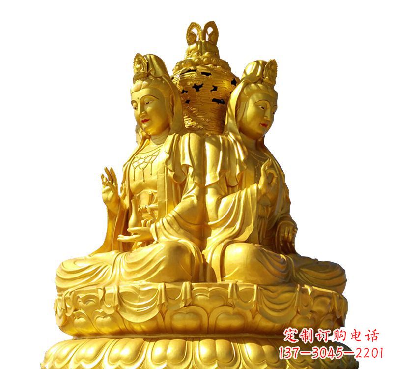 甘肃四面观音菩萨铜像