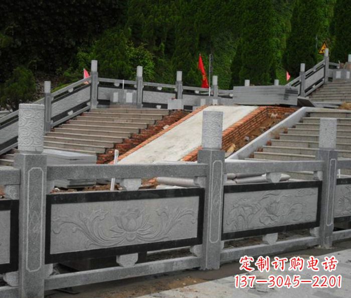 甘肃寺庙景观仿古石栏板 (2)