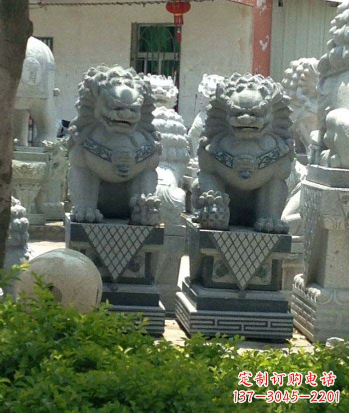 甘肃寺庙景观仿古石狮子