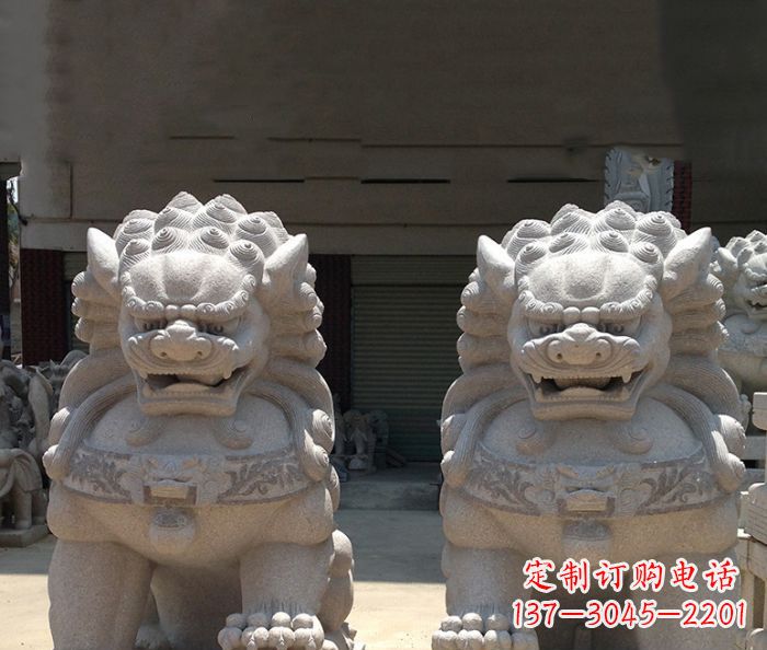 甘肃寺庙景观仿古镇宅石狮子