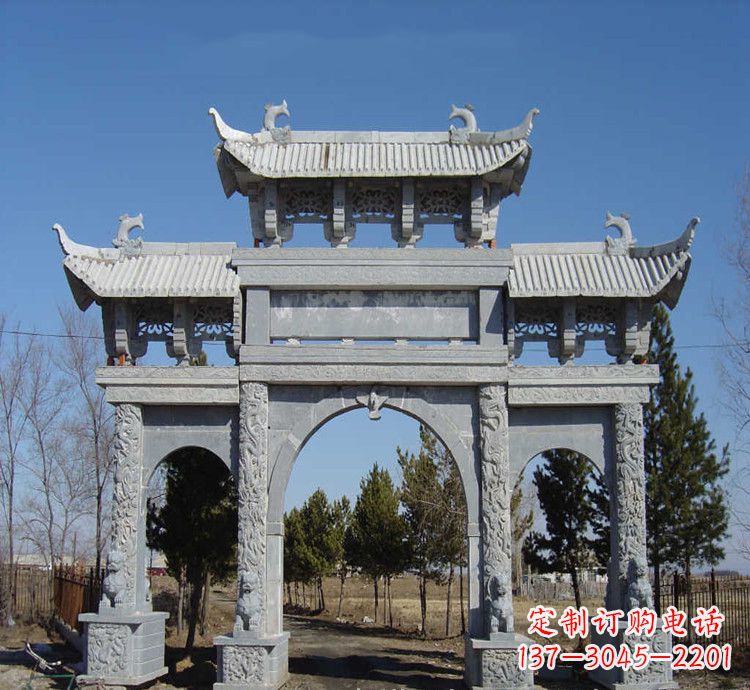 甘肃寺庙石牌坊