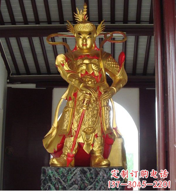 甘肃寺庙韦陀菩萨铜雕