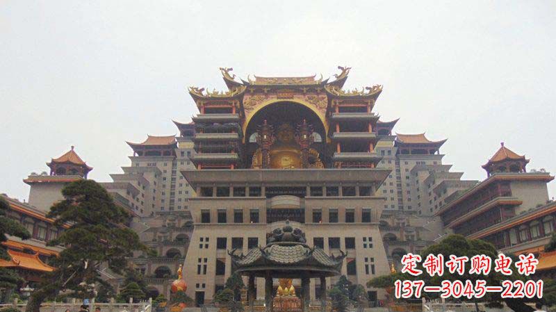 甘肃寺庙圆香炉铜雕