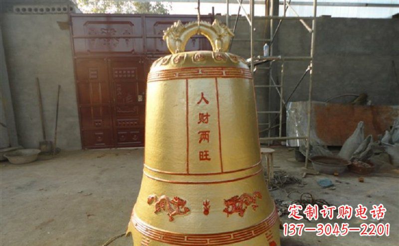 甘肃寺庙铸铜钟雕塑
