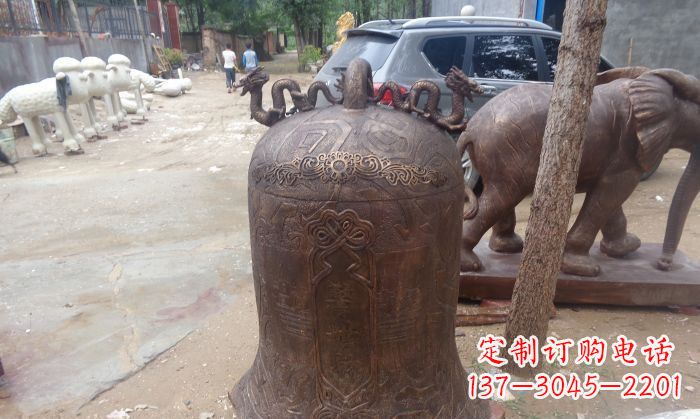甘肃寺庙铸铜钟铜雕 (3)