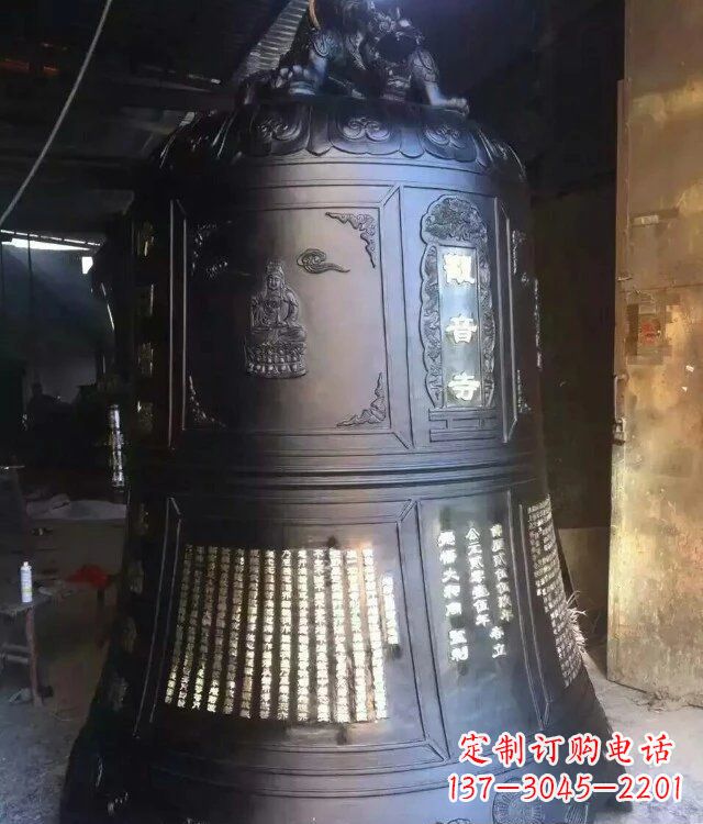 甘肃寺庙铸铜钟铜雕_1