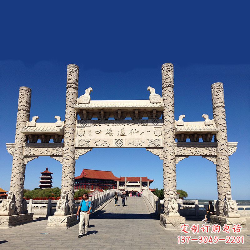 甘肃寺院大门无楼石牌坊