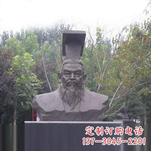 甘肃隋朝开国皇帝隋文帝杨坚石雕头像