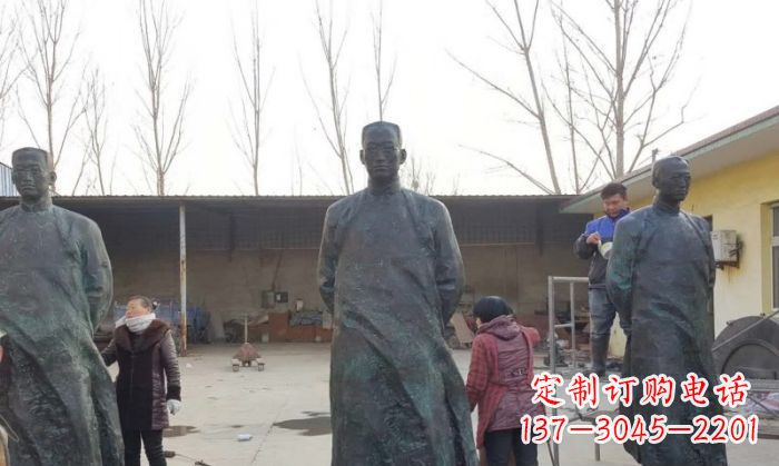 甘肃陶行知人物铜雕 (3)