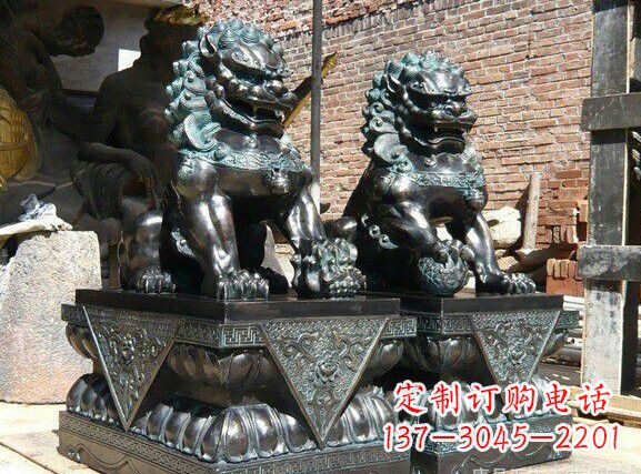 甘肃天安门狮子铜雕塑