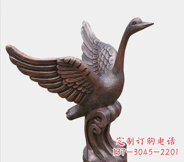 甘肃天鹅锻铜雕塑