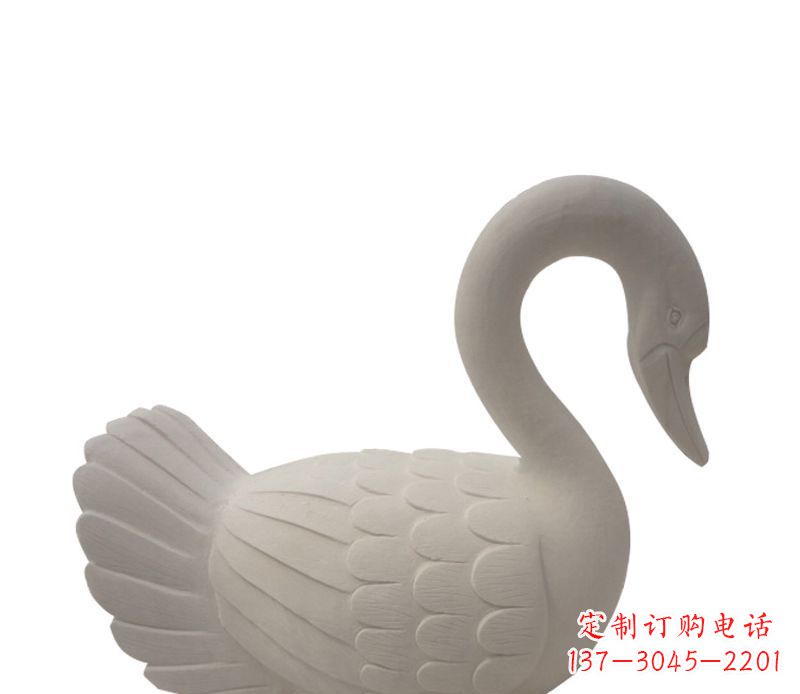 甘肃天鹅俯身广场景观石雕