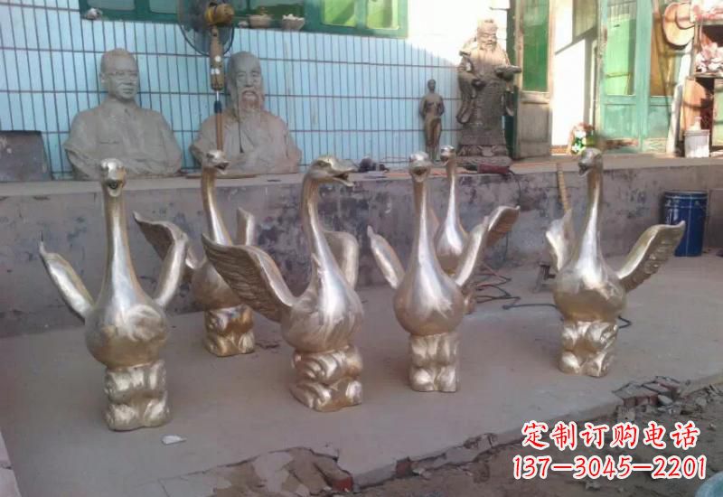 甘肃天鹅喷泉雕塑