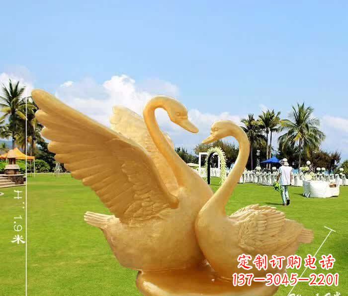甘肃天鹅铜雕