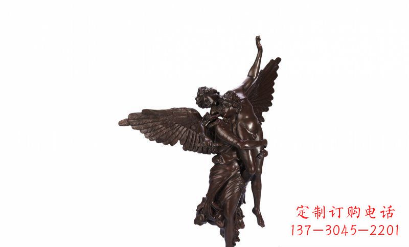 甘肃天使玻璃钢仿铜人物雕塑