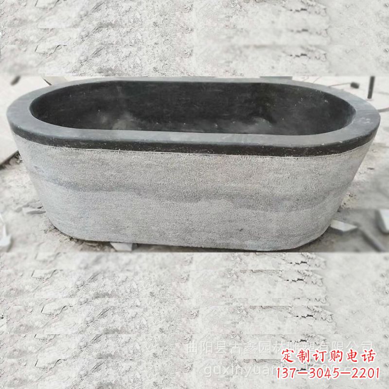 甘肃庭院养鱼石雕水槽
