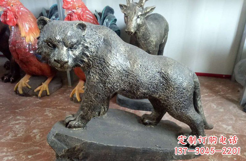 甘肃铜雕豹子雕塑