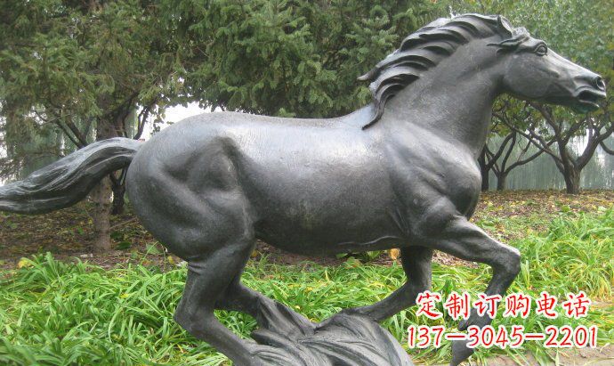 甘肃铜雕奔马公园动物雕塑